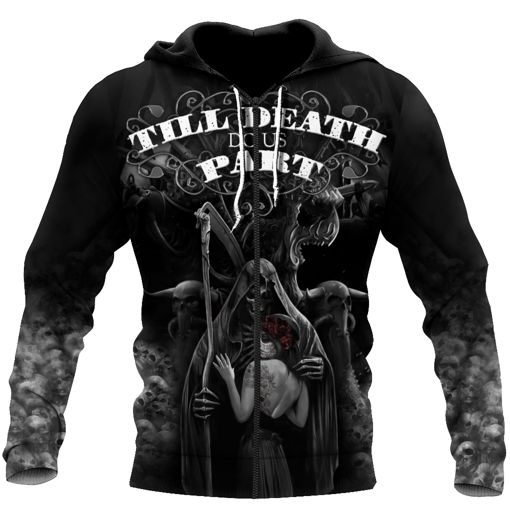 Skull 3D All Over Printed Unisex Shirts Skull Couple