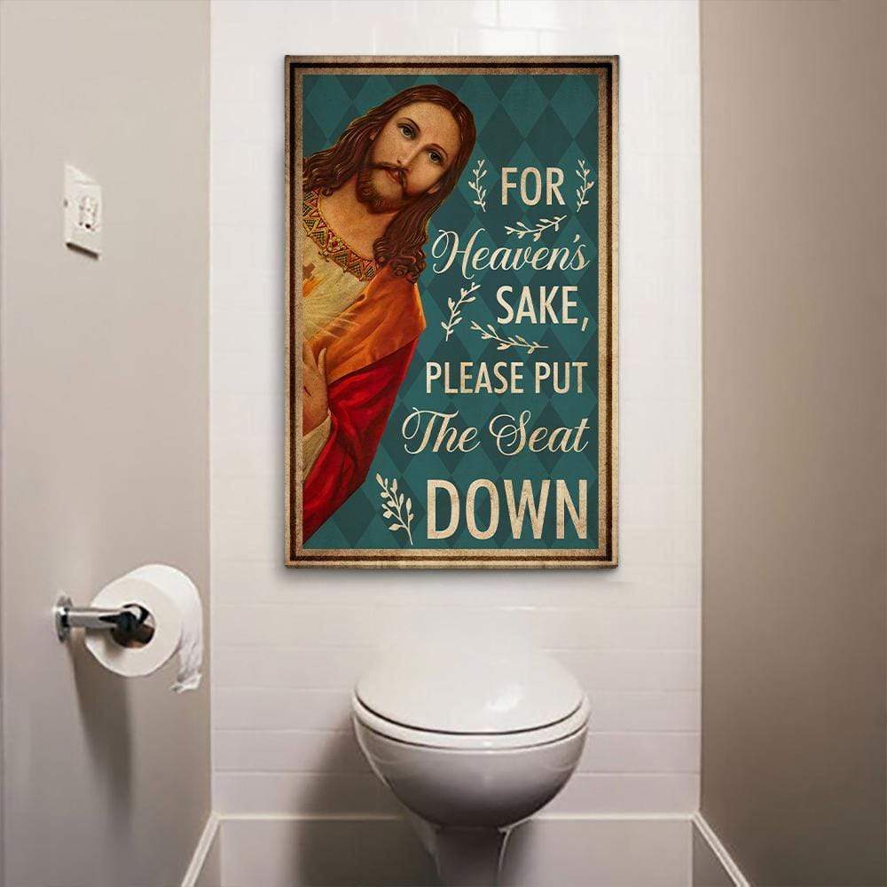 Please Put The Sit Down Portrait Canvas & Poster Gift For Brothers Friends Family Fuuny Gift Home Decor Wall Art Visual Art