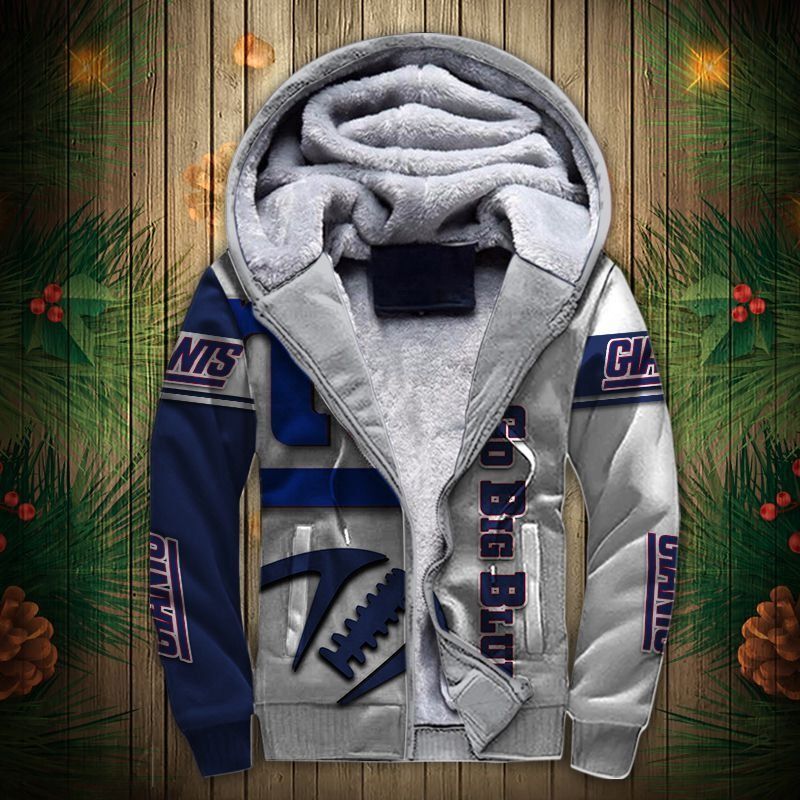 New York Giants Fleece Jacket 3D Graphic Balls