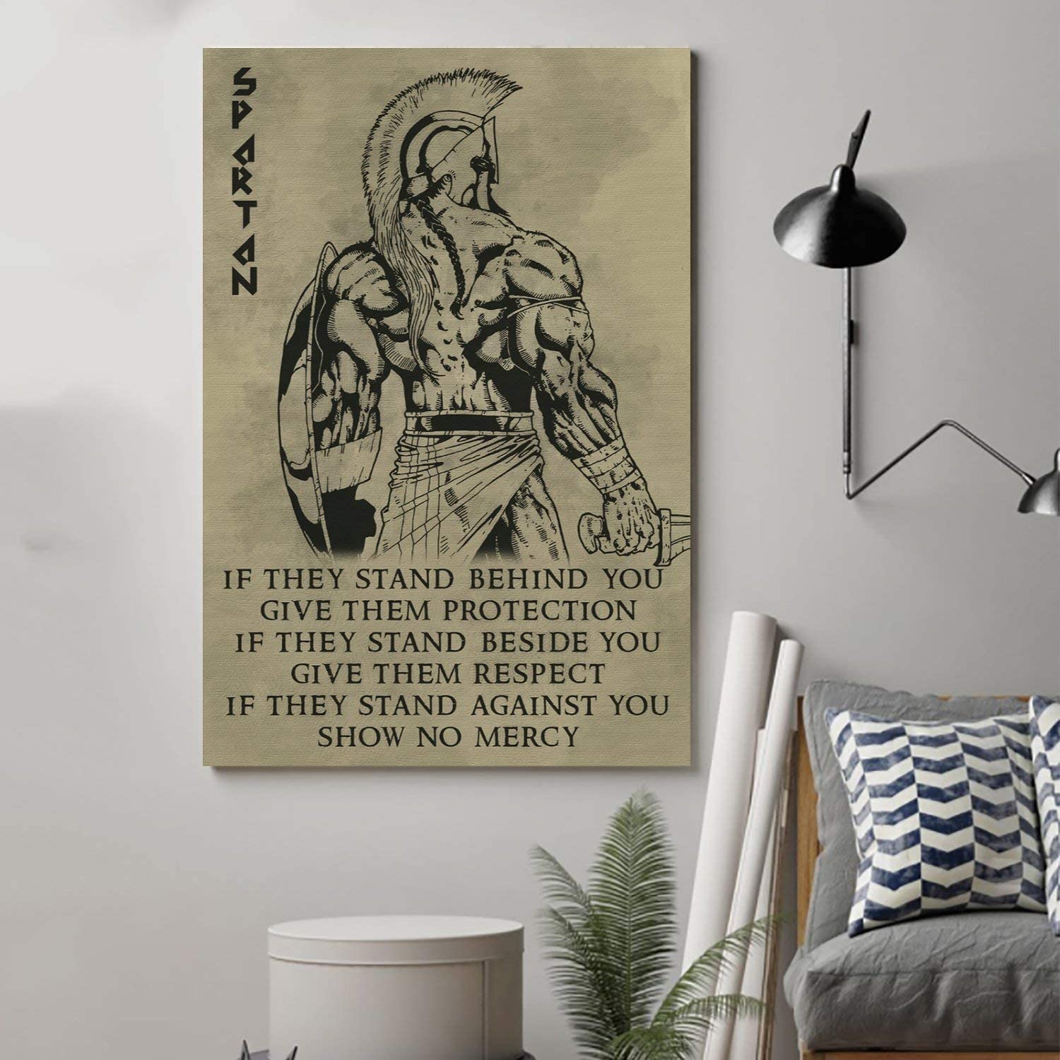 Cara Poster – Spartan Poster – If They Stand Behind You- Wall Art – Home Decor- Wall Art – Home Decor