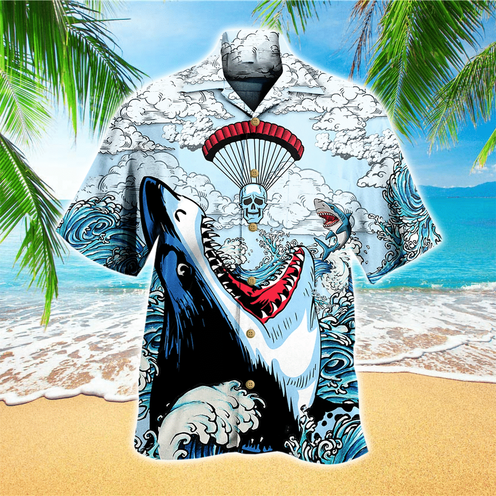 Waybackapparel Perfect Haiwaii Gift Ideas For Shark Lover 3D Hawaiian Shirt