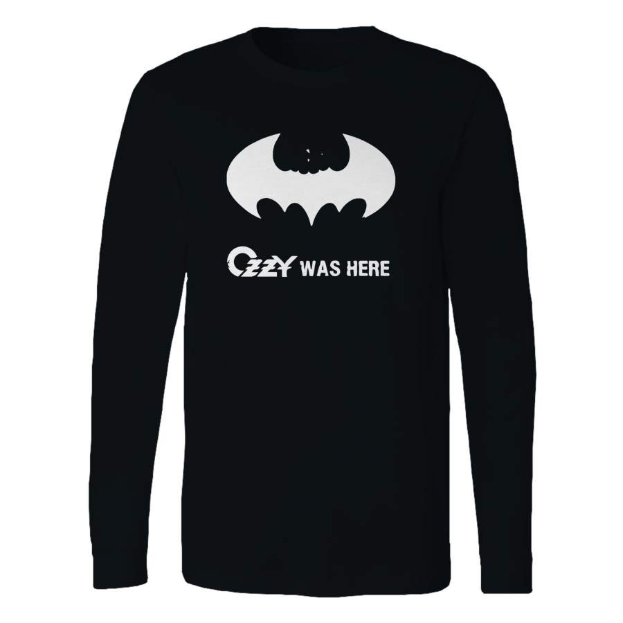 Ozzy Was Here Ozzy Osbourne Bat Man Long Sleeve T-Shirt Tee