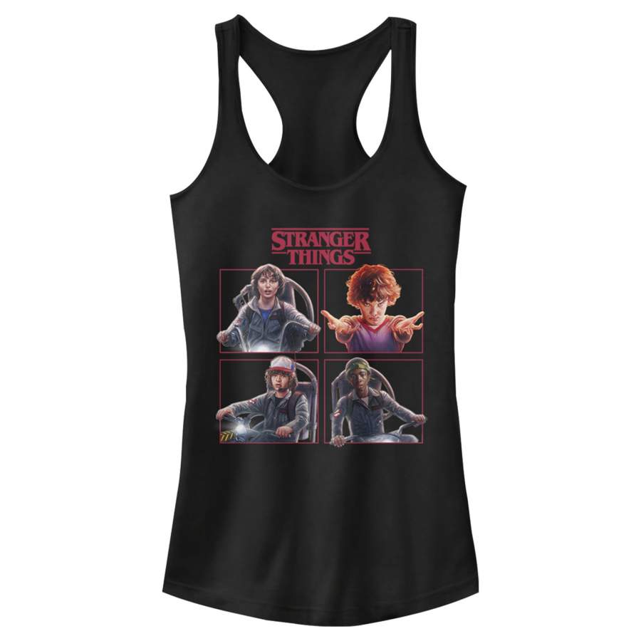 Stranger Things Junior’s Character Squares  Racerback Tank