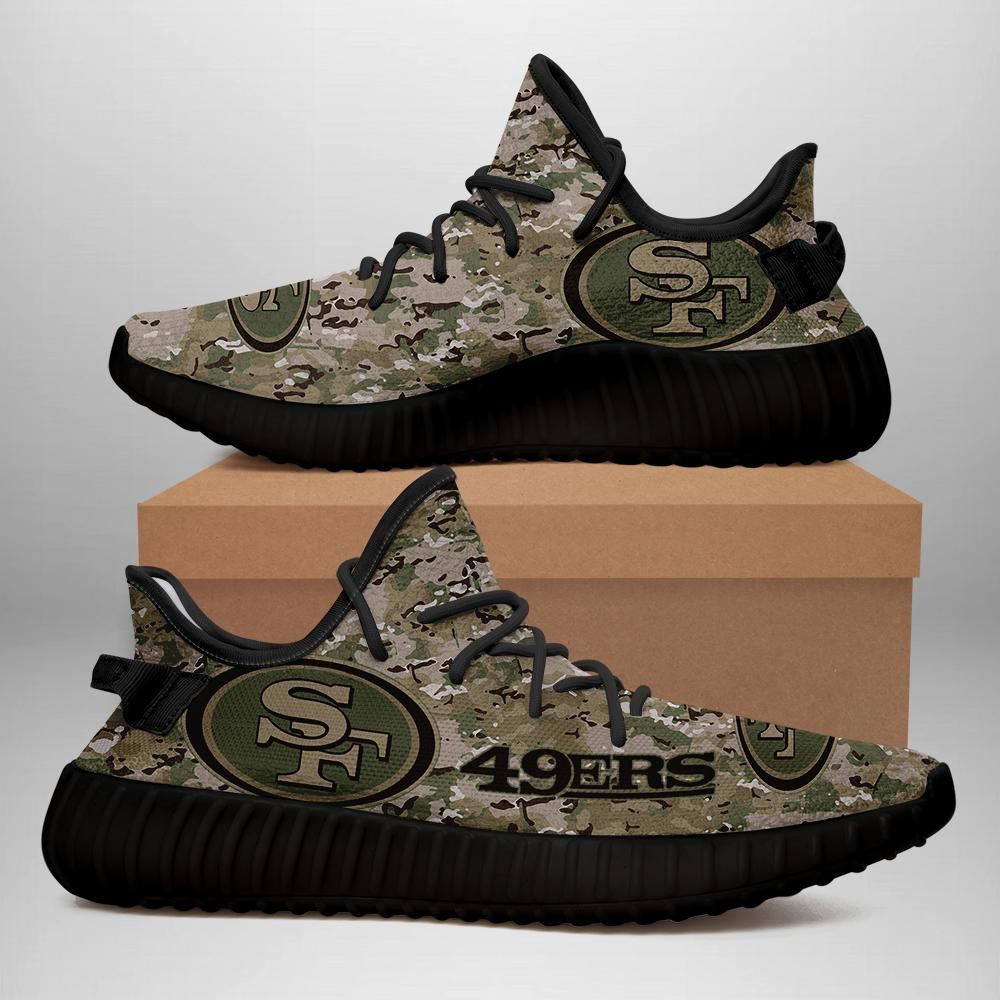 San Francisco 49ers U.S. Military Camouflage Unisex Sneaker Football Custom Shoes San Francisco 49ers Yeezy Boost 350