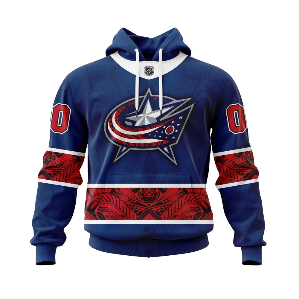 Hoodie Columbus Blue Jackets, Specialized Native With Samoa Culture V0222 Qtnhl080524A3847Hd