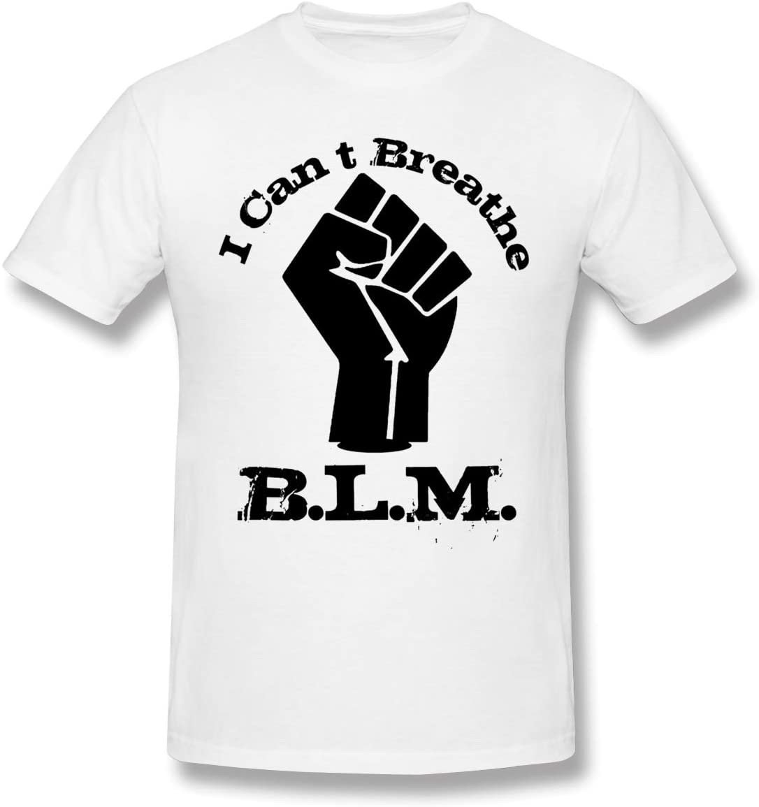 I Cant Breathe T-Shirts Men Black Lives Matter Shirt Blm Short Sleeve Casual Tees