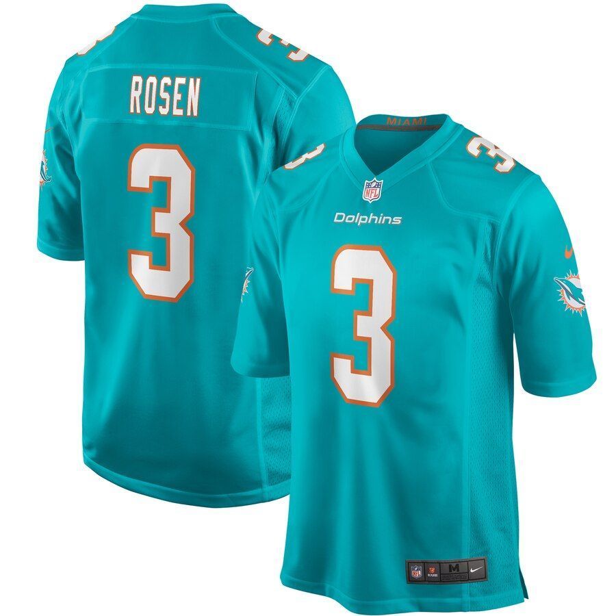 Josh Rosen Dolphins Game Jersey Aqua 2019