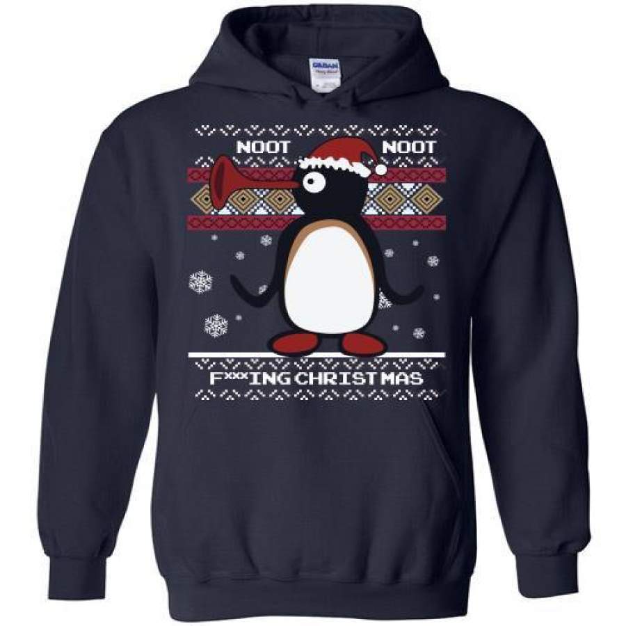 Penguin noot noot fucking Christmas ugly Hoodie