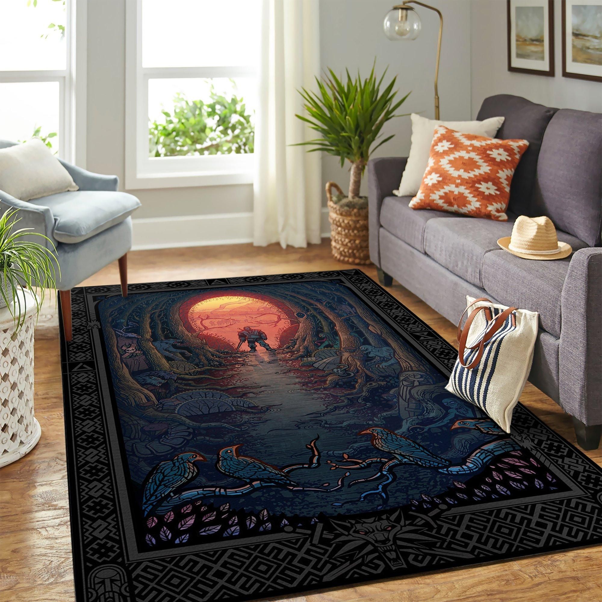 The Witcher Art Area Rug Geeky Carpet – home decor – Bedroom Living Room decor