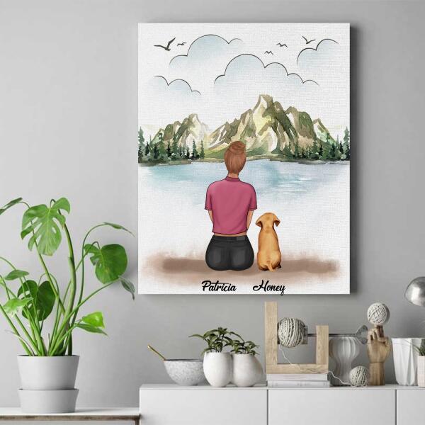 Personalized Dog Mom Canvas – Gifts For New Puppy Moms – Cool Gifts For Dog Lovers