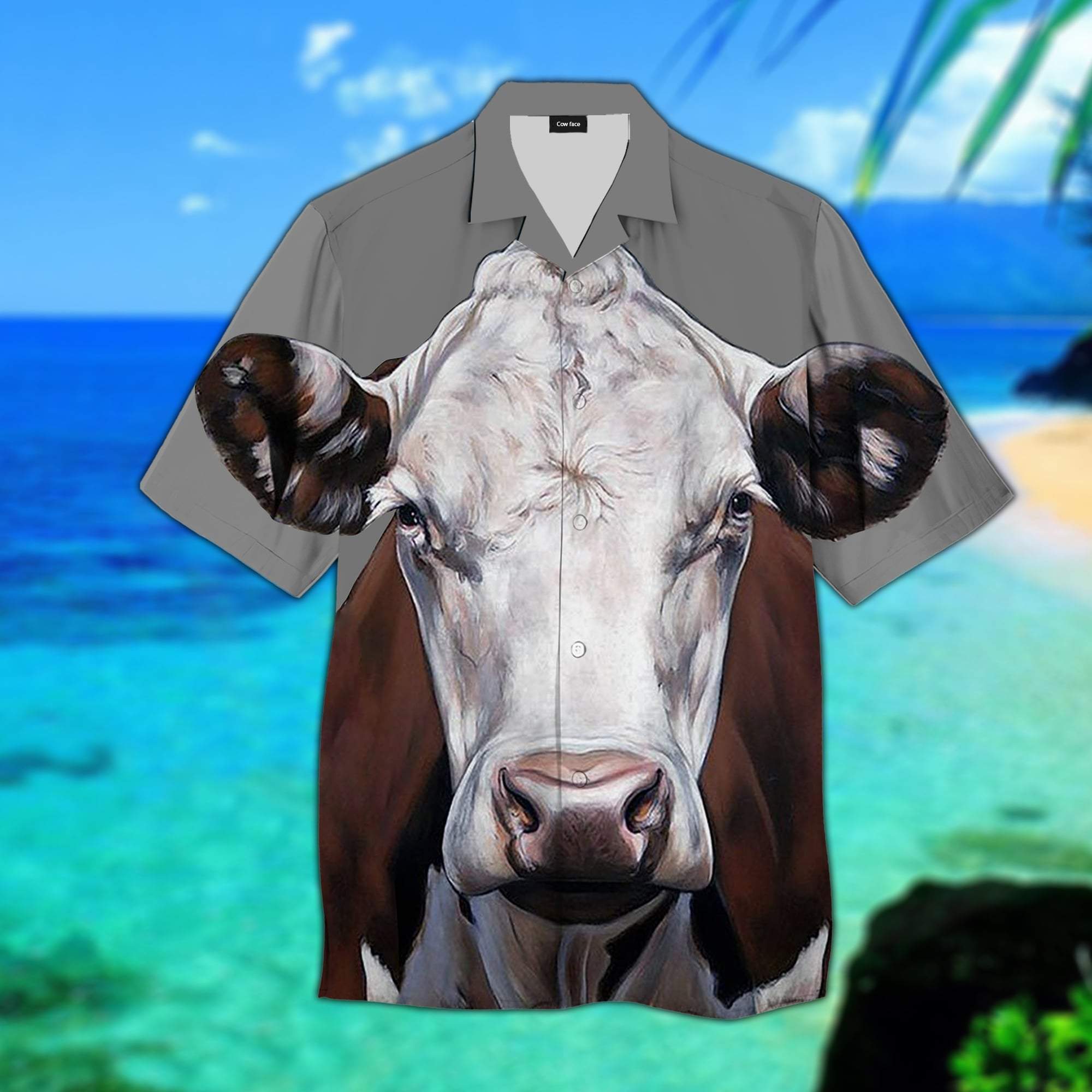 Tropical Cow Face Hawaii Shirt Hawaii For Men Women Ha30002