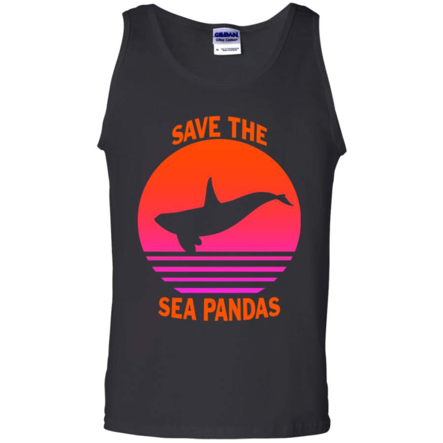 AGR Retro Orca Shirt Save The Sea Pandas Sweatshirt Killer Whale Shirt tank top