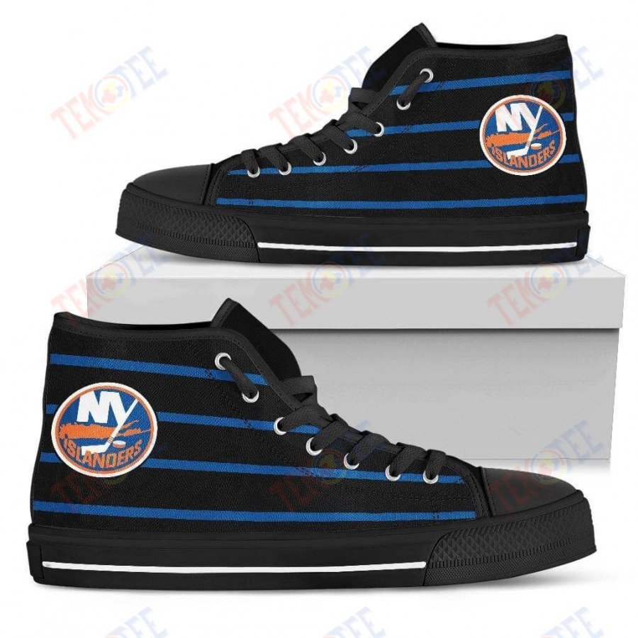 Mens Womens New York Islanders High Top Shoes Edge Straight Perfect Circle Shoes TMT398