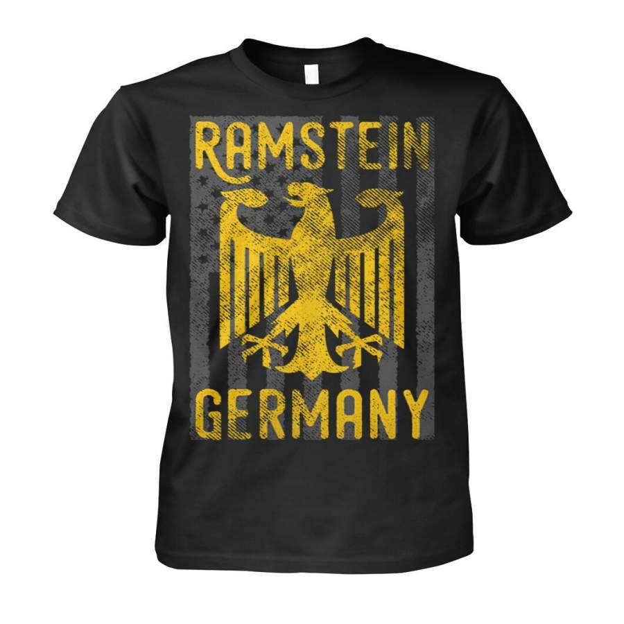 German Military Base Eagle And American Flag Ramstein Shirt Unisex Cotton Tee