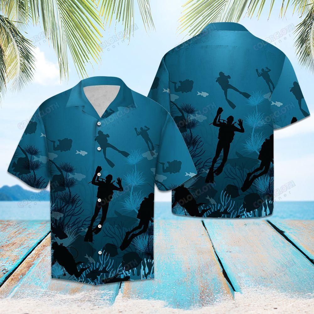 Blue Scuba Diving Hawaii Shirt Ha23749