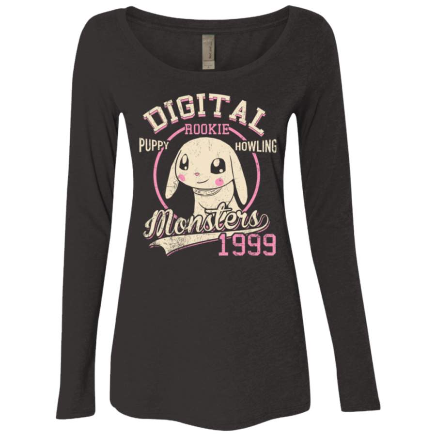 Puppy Howling Women’s Triblend Long Sleeve Shirt