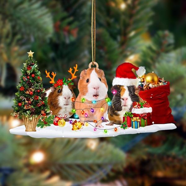 Guinea Pig-Christmas Dog Friends Hanging Ornament