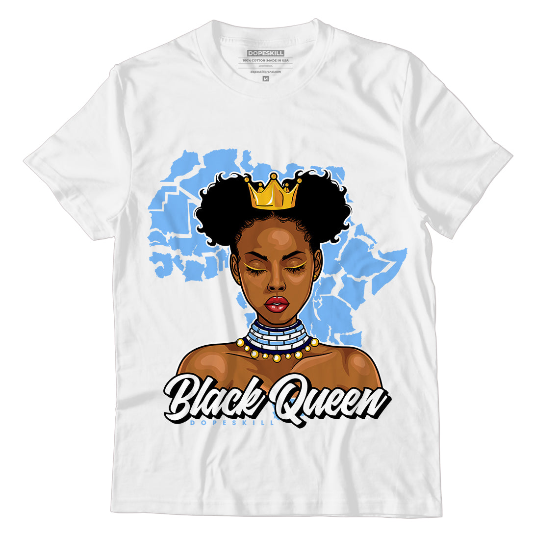 Jordan 6 Unc Dopeskill T-Shirt Black Queen Graphic