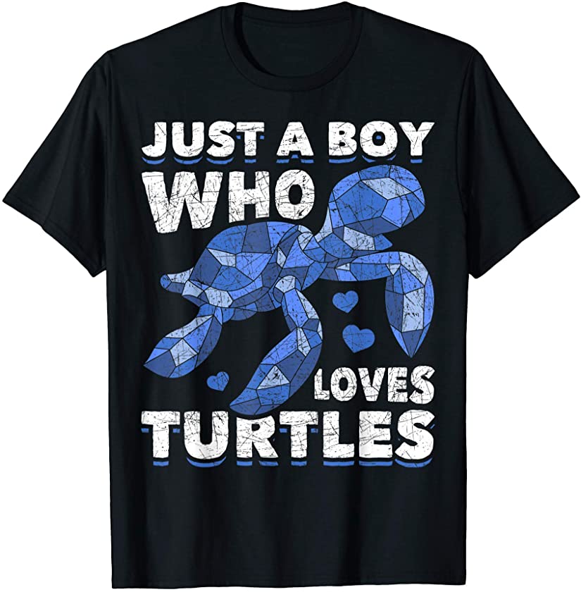 Pet Animal Boys Gift Sea Turtle Just A Boy Who Loves Turtles T-Shirt