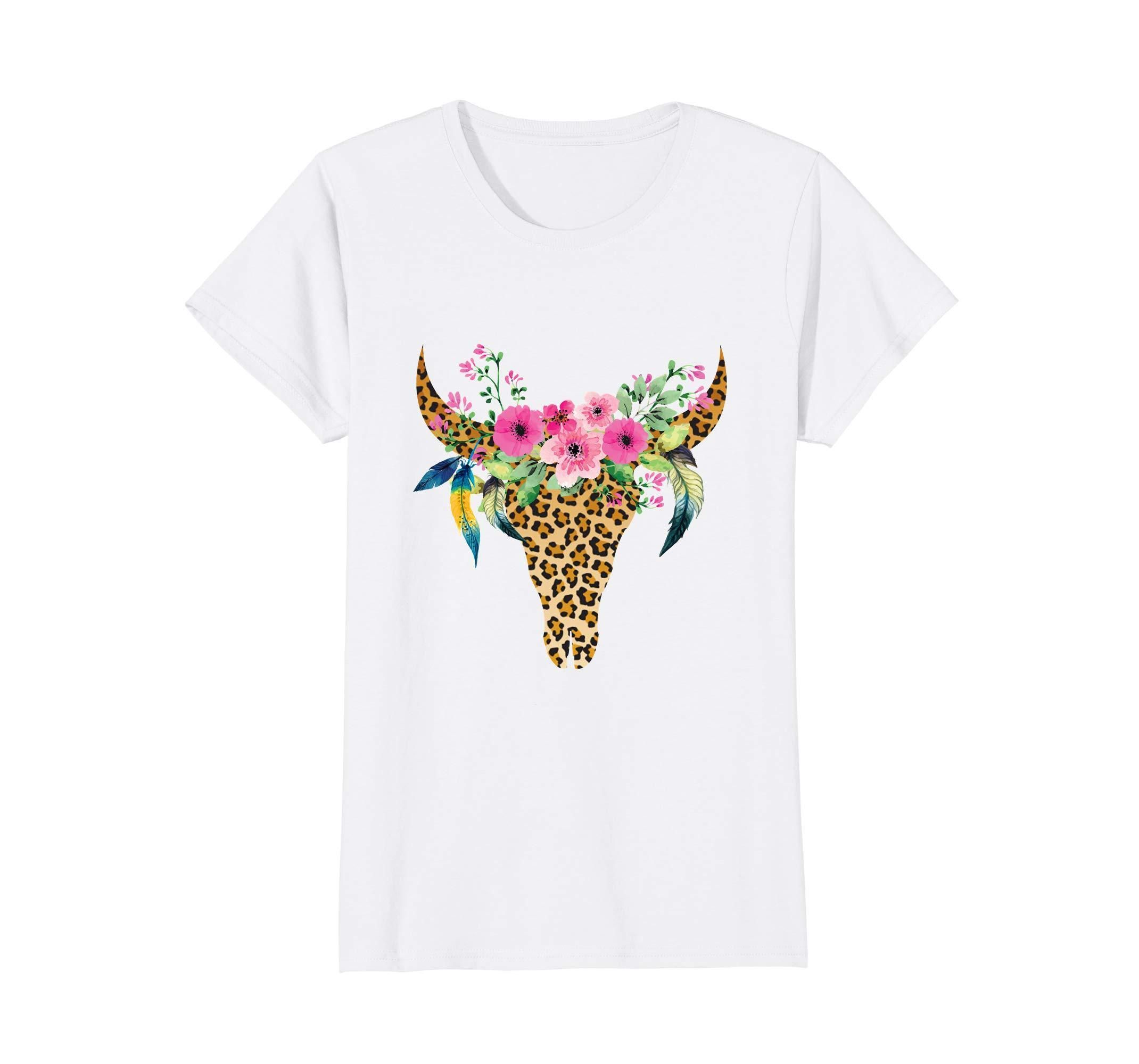 Shop Mother’s Day Cow Leopard Bull Skull t-shirt