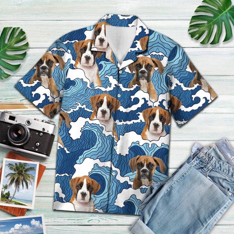 Boxer Wave Hawaii Shirt Ha16266