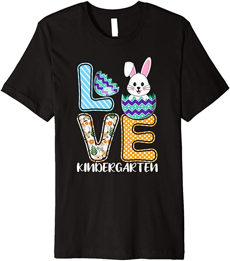 Love Easter Egg Bunny Kindergarten Teachers Or Child School Premium T-Shirt