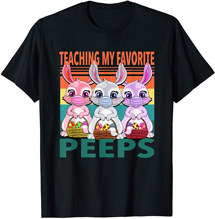 Bunny Wearing Mask – Easter Bunny Teachers T-Shirt