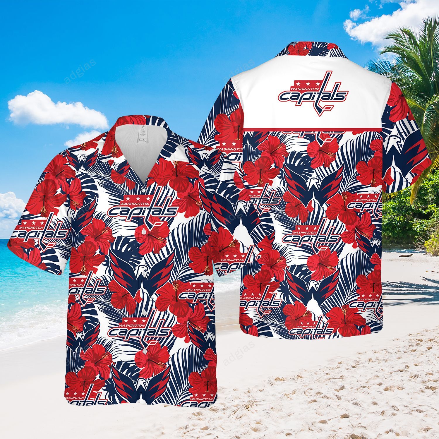 Capital Hockey Summer Hawaii Pattern Shirt Ha28981