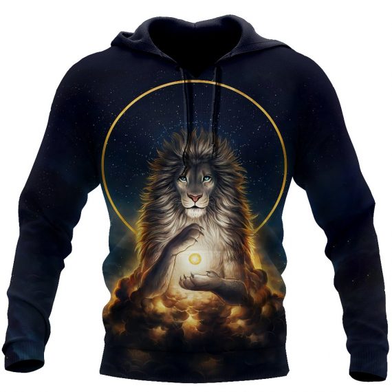 Unisex Hoodie All Over Print Lion Gifts 3D Magical Lion God Over Printed Hoodie