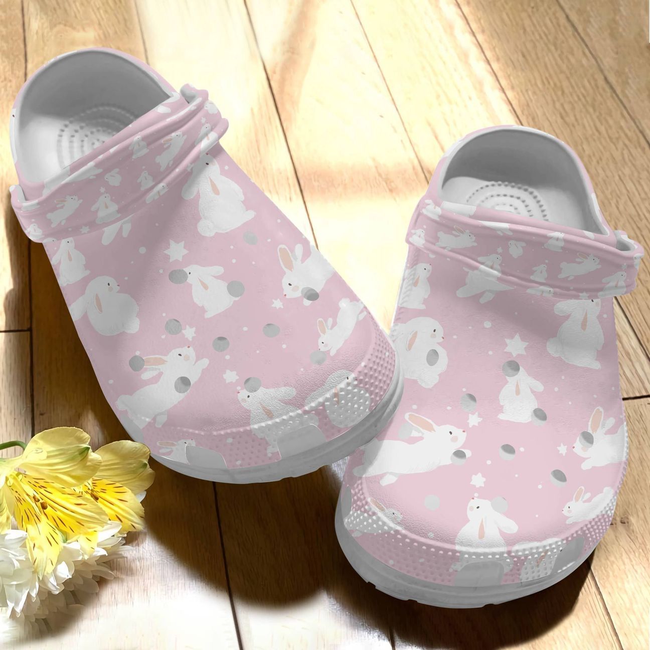 Rabbit Personalize Clog, Custom Name, Text, Fashion Style For Women, Men, Kid, Print 3D Soft Bunny