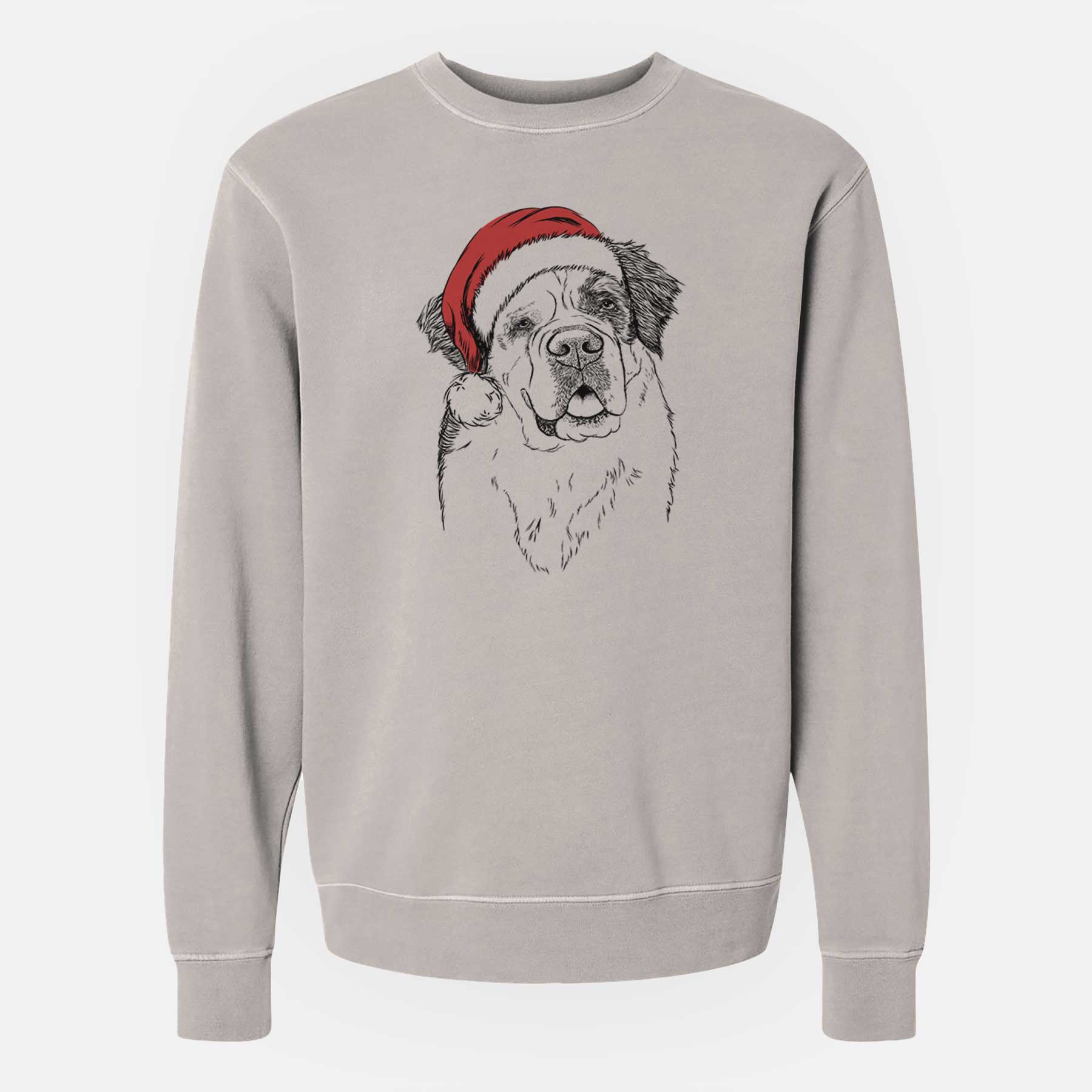 Santa Hook The Saint Bernard – Unisex Pigment Dyed Crew Sweatshirt