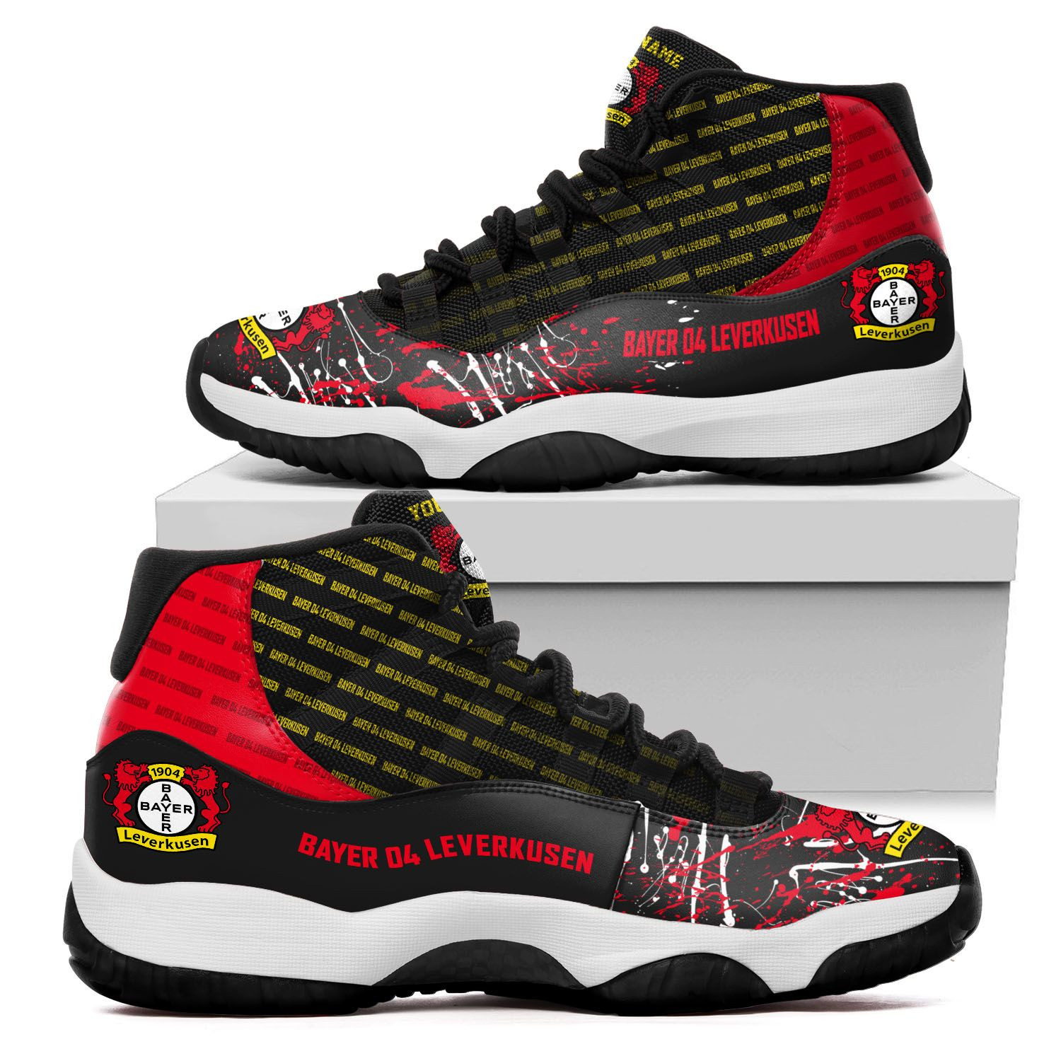 Bayer 04 Leverkusen Custom Name Air Jd 11 Sneakers Shoes 148 For Football Fans