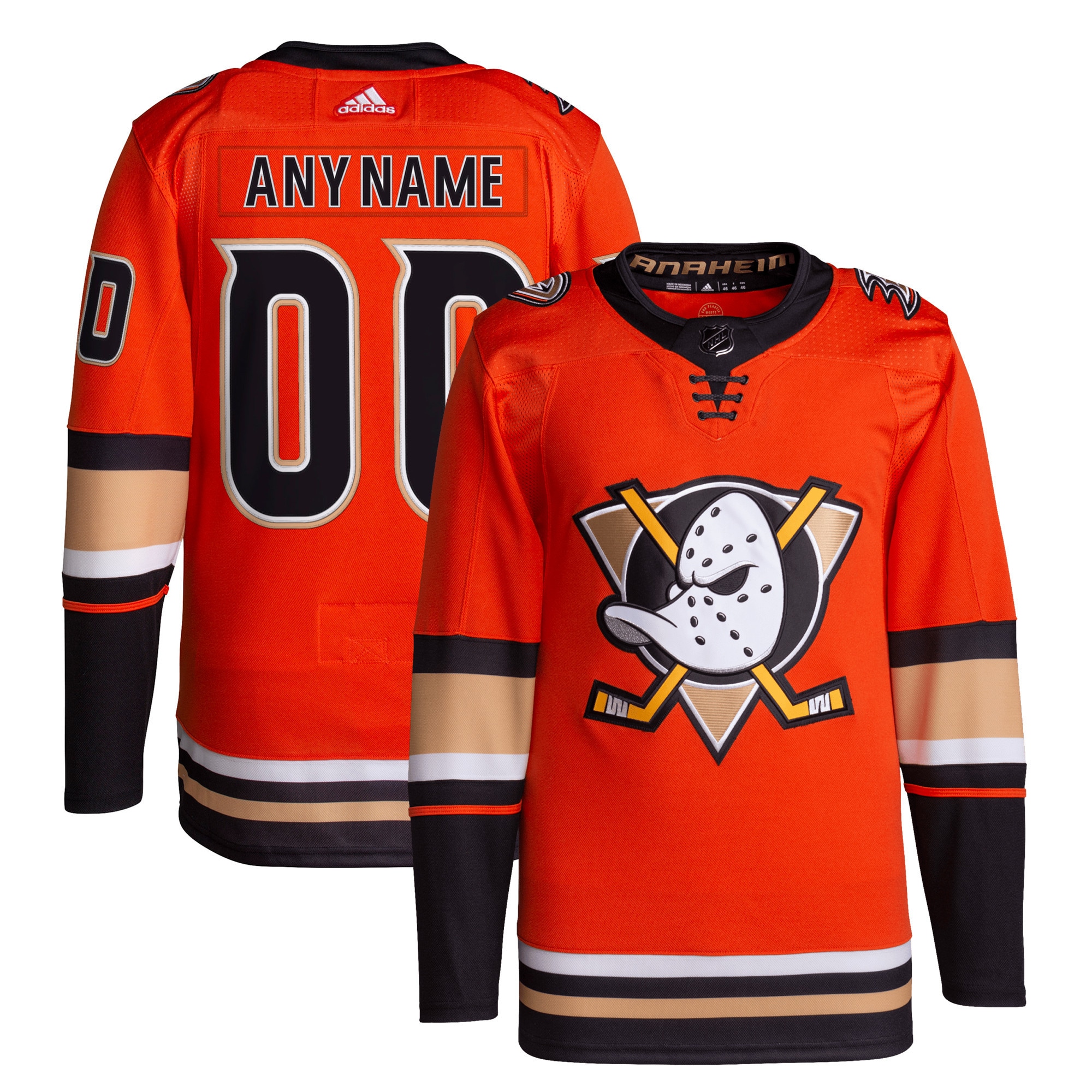 Anaheim Ducks Alternate Primegreen Authentic Custom Jersey – Orange