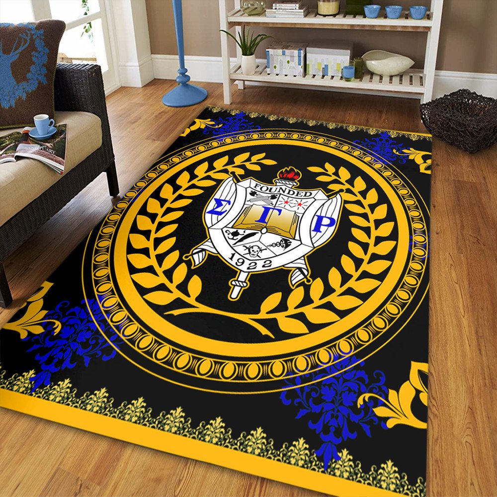 Sorority Area Rug – Floral Circle Sigma Gamma Rho Area Rug