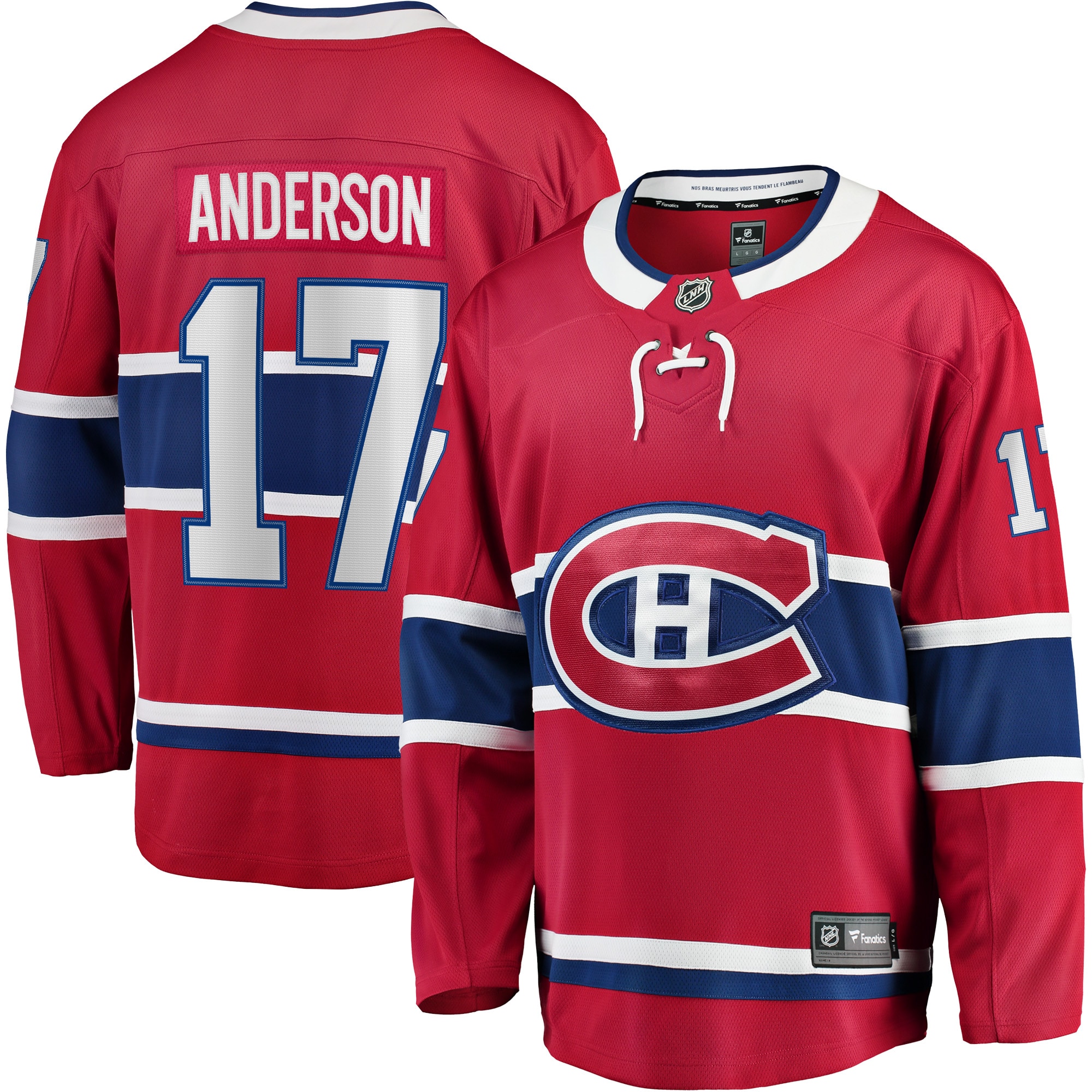 Josh Anderson Montreal Canadiens Branded Breakaway Player Jersey – Red