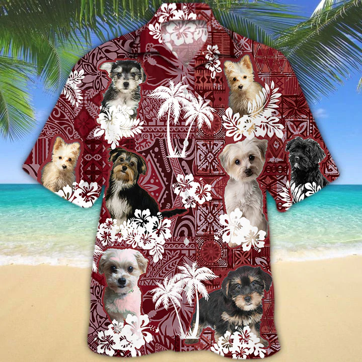 Morkie Hawaii Gift For Dog Lover Hawaii Summer Hawaii Aloha Shirt Ha9093