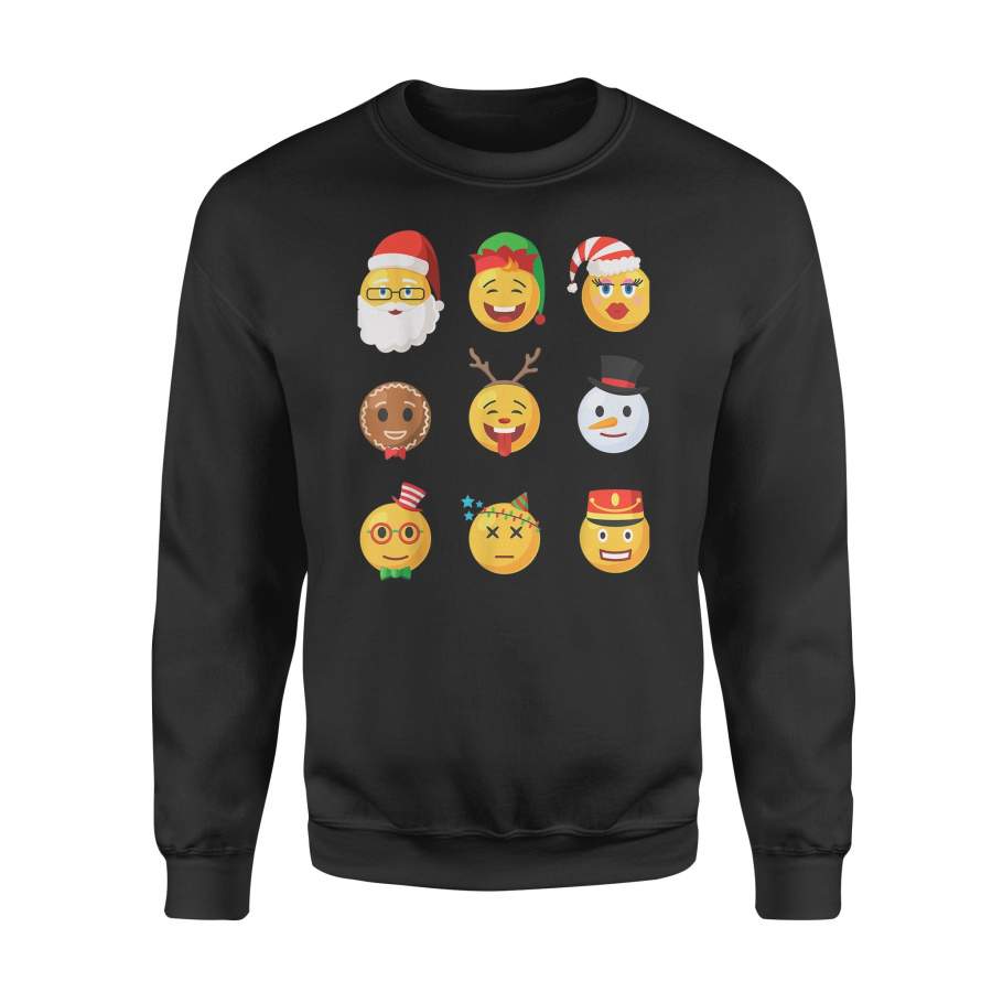 Christmas Emoji Ugly Sweater Party – Standard Fleece Sweatshirt