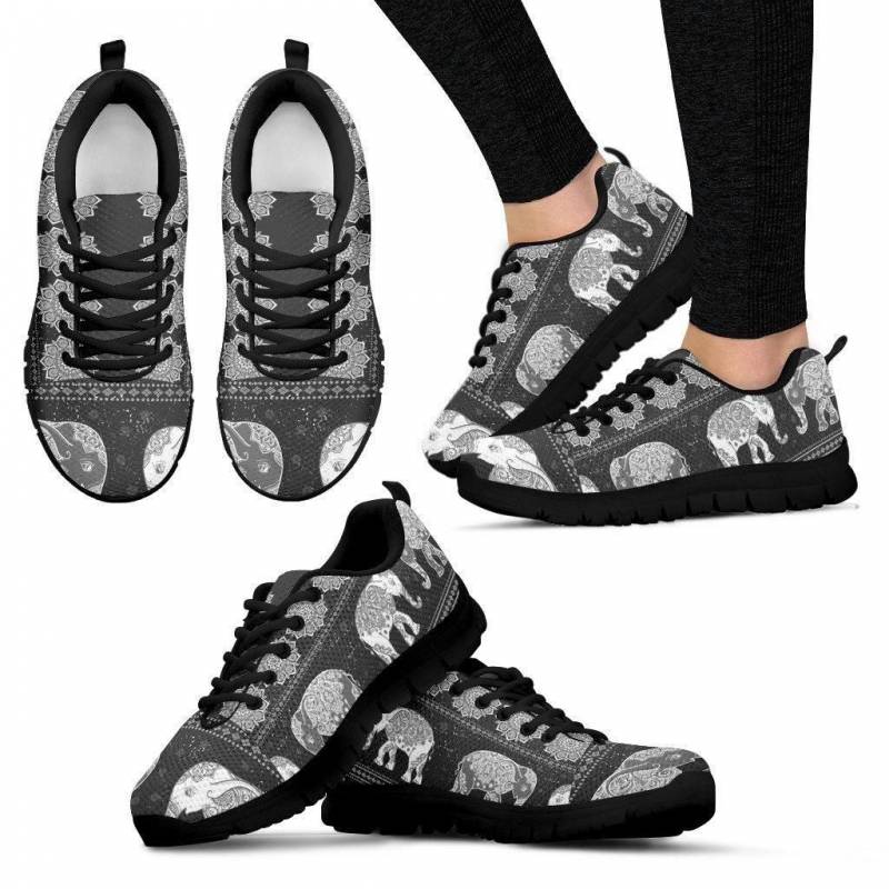 Flower Elephant Mandala Women’s Sneakers for Womens Girls