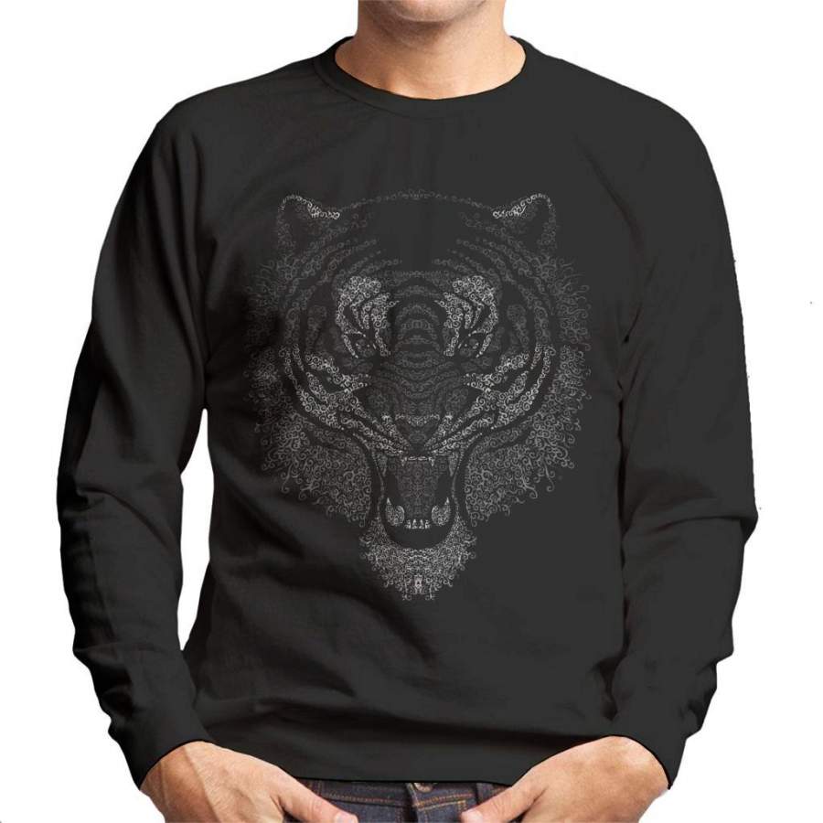 Abstract Animal Tiger Face Men’s Sweatshirt