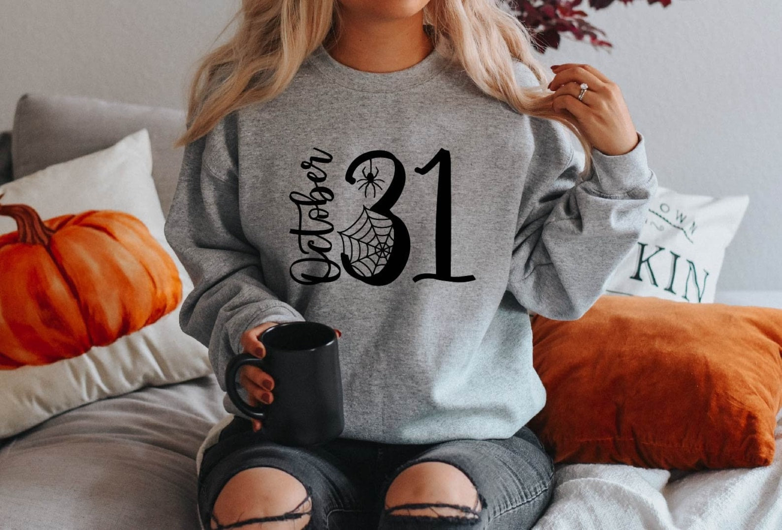 October 31 Sweatshirt Halloween 2D Crewneck Sweatshirt All Over Print Sweatshirt For Women Sweatshirt For Men Sws4188