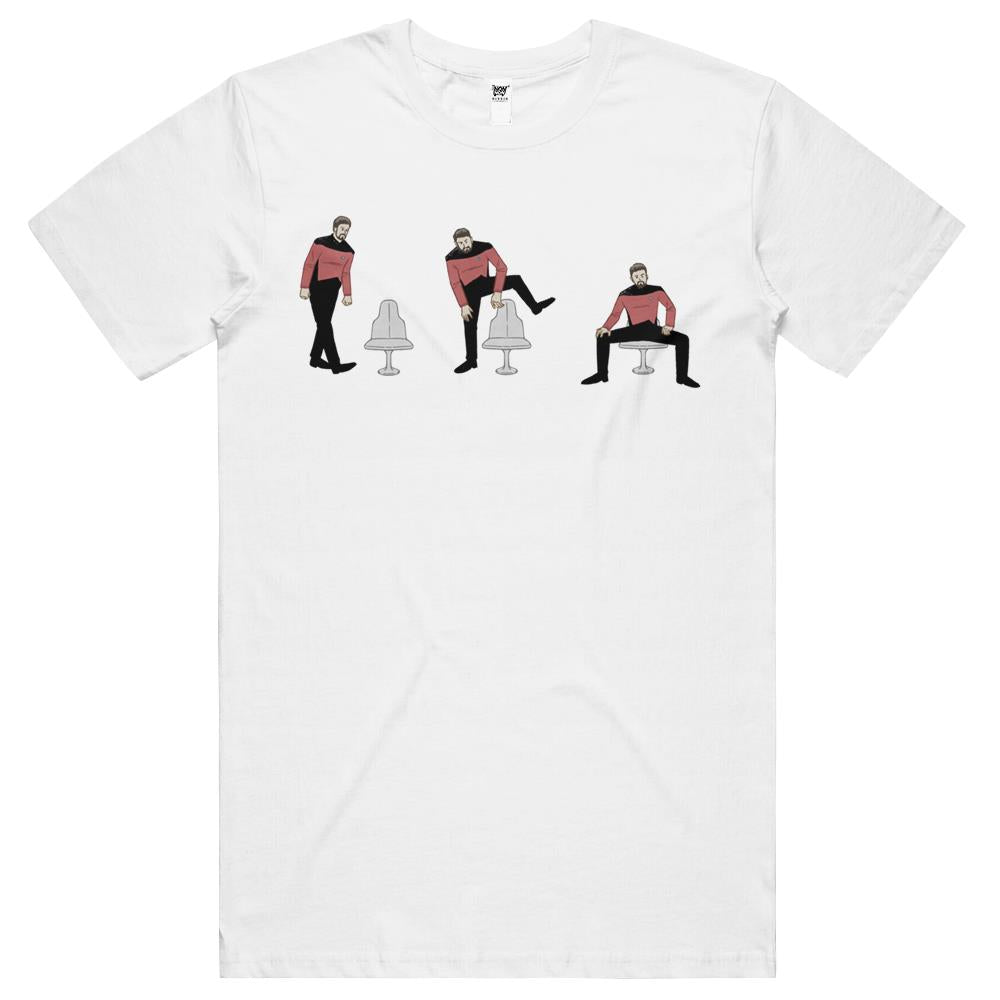 Riker Sitting T Shirts