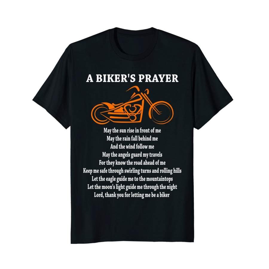 A Biker’S Prayer T-Shirt Men Printed T Shirts Short Sleeve T-Shirt