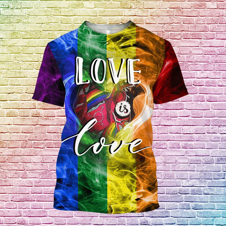 T Shirt For Gaymer, Love Is Love 3D Shirt For Pride Month, Gift For Gay Man