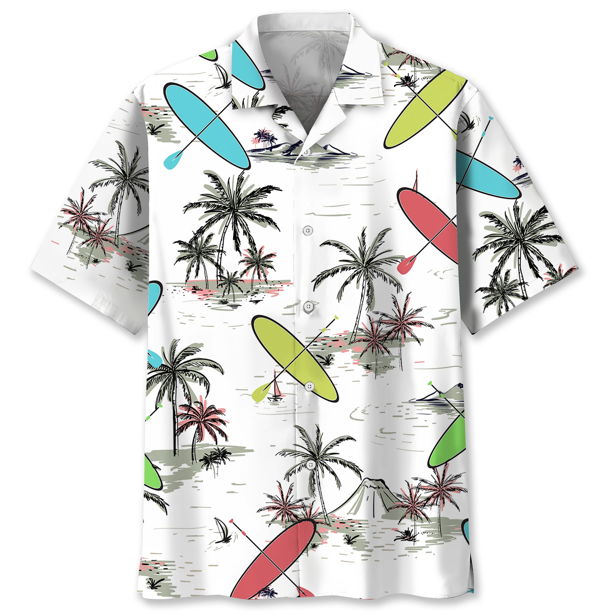 Paddle Board Coconut Hawaiian Shirt Ha102960