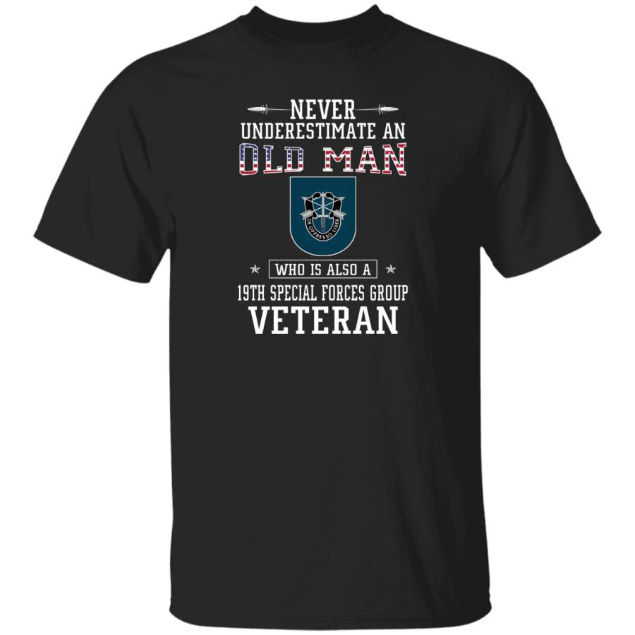 Never Underestimate a 19th Special Forces Group Veteran Shirt Veterans Day Christmas Gift Mug