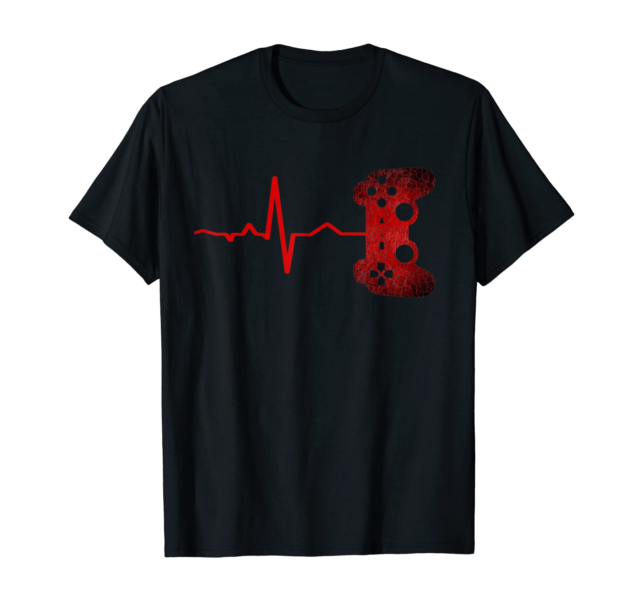 Gamer Heartbeat Video Games E-Sports Fan Gift Boys Teens Men T-Shirt