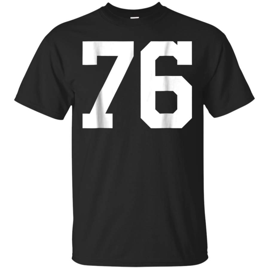 AGR 76 Sports Jersey Number T-Shirt for Team Fan Player Coach