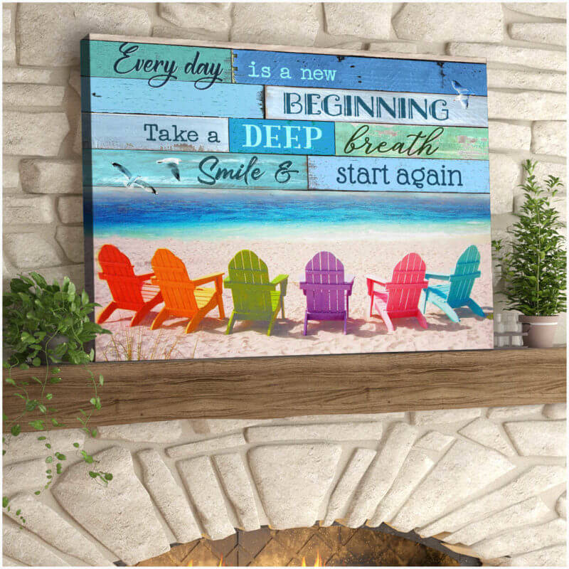 Beach Premium Wall Art Canvas – Everyday Is A New Beginning