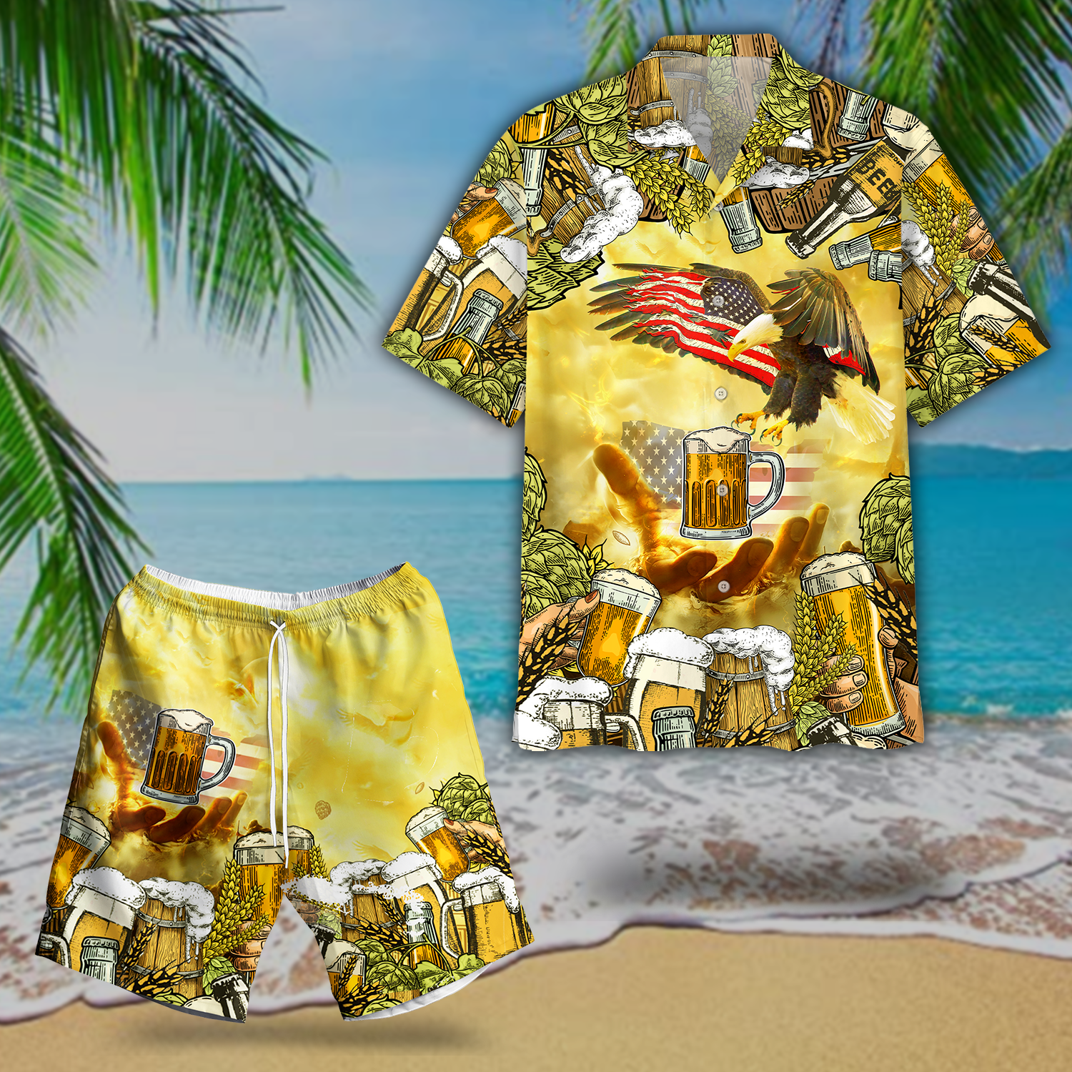 Famille Eagles Beer Hawaii Short Ha50605