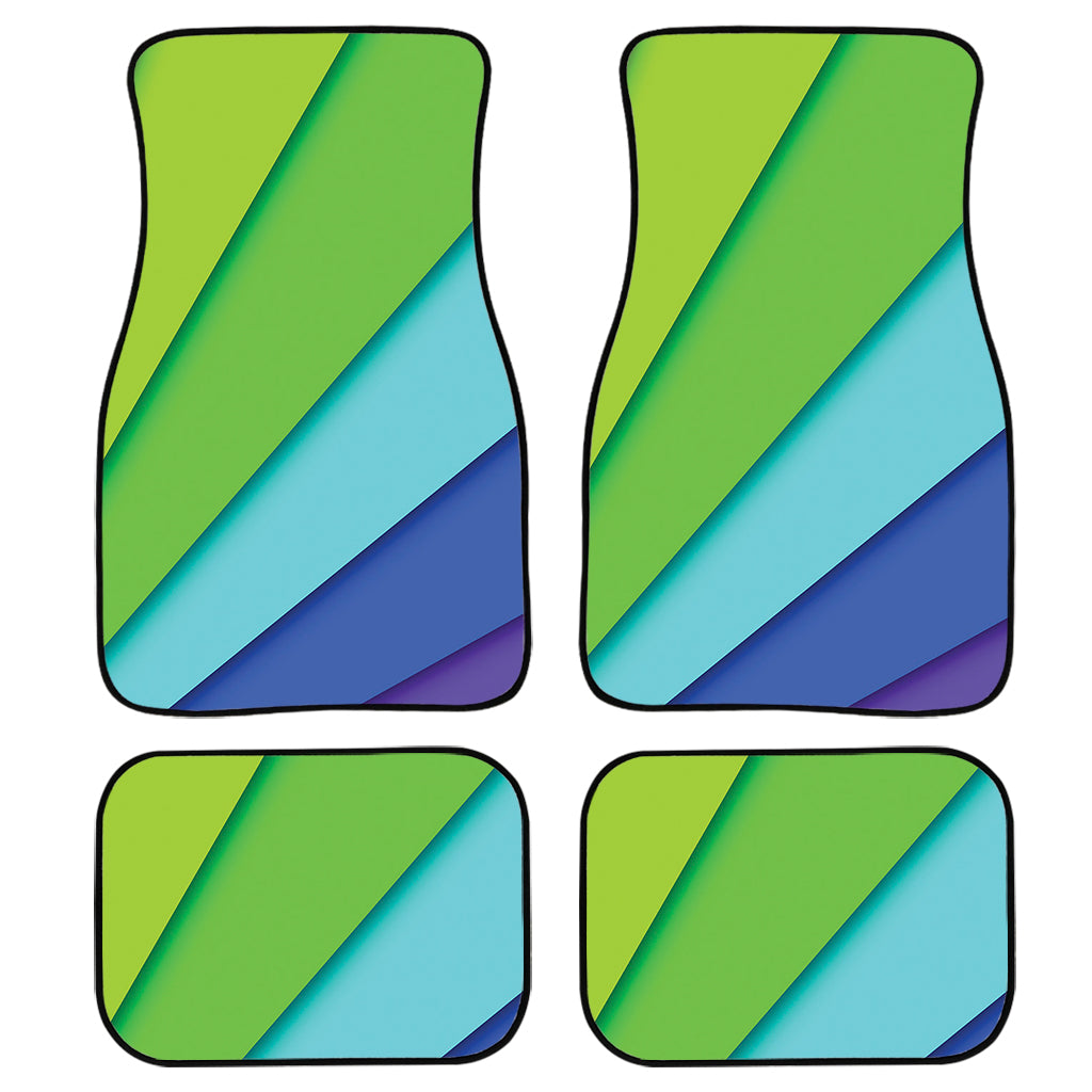 Rainbow Shades Print Front And Back Car Floor Mats, Front Car Mat